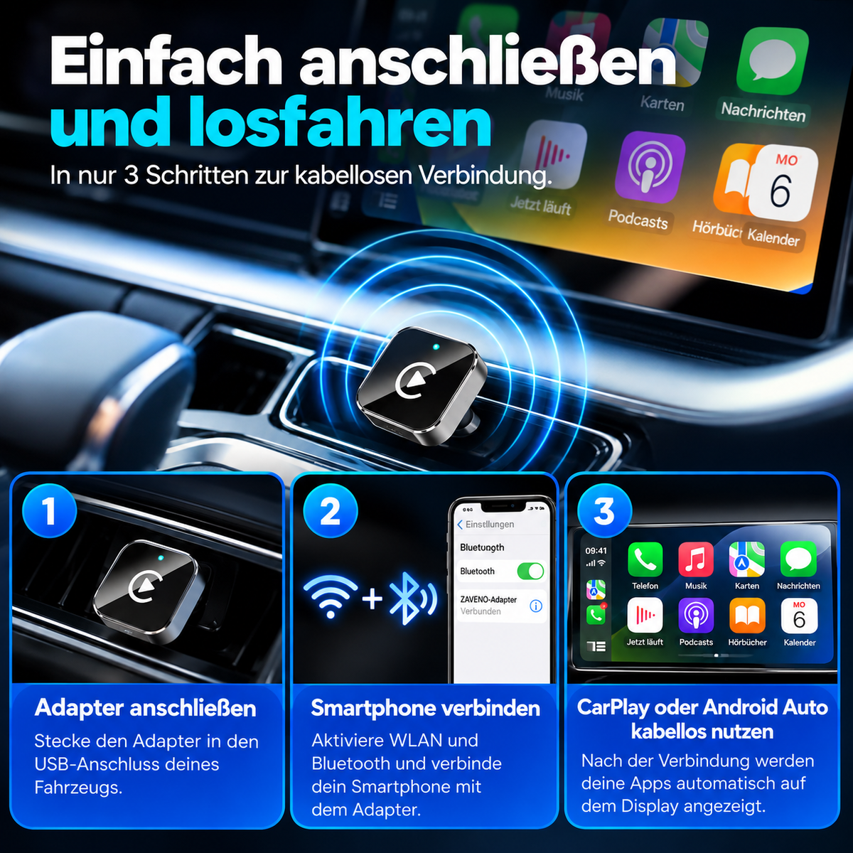 ZAVENO Wireless CarPlay Adapter